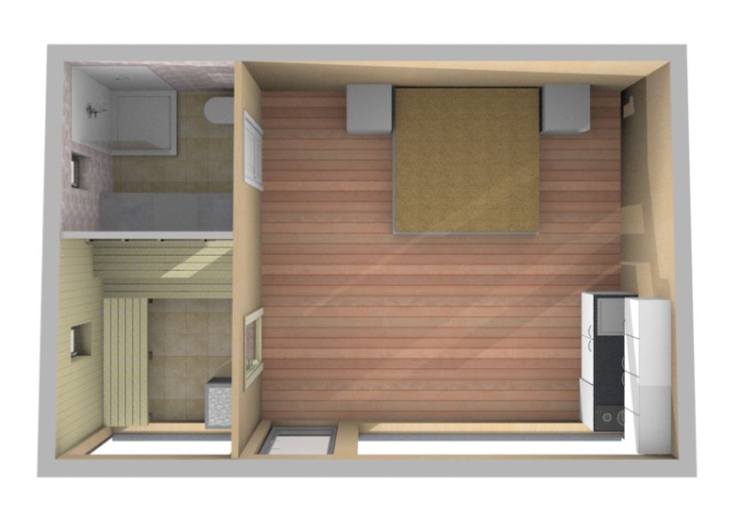 Insulated sauna house