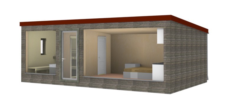 Insulated sauna house