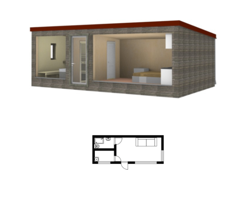Insulated sauna house