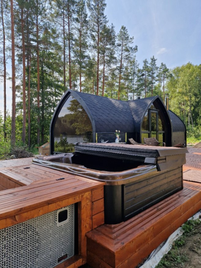 Acrylic shell hot tub with heat pump - MONACO