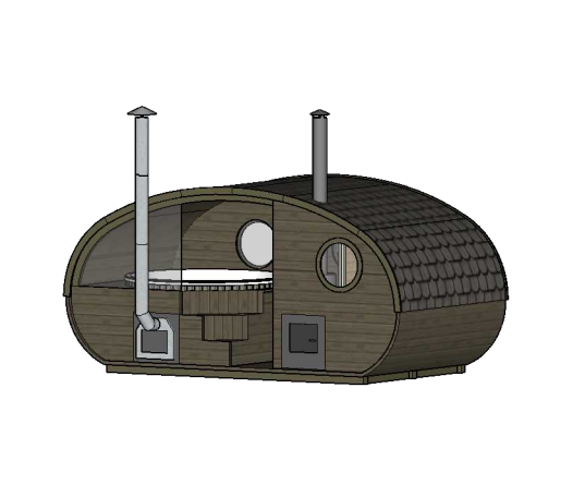 Sauna with hot tub - Hobbit house